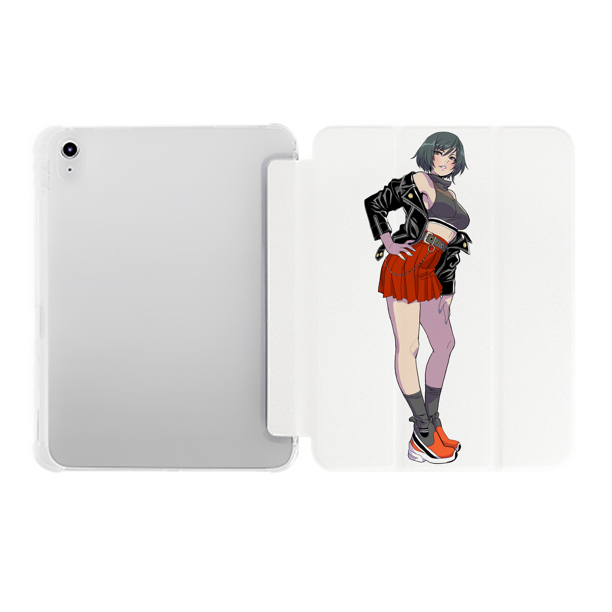 （画像用） 呪術廻戦 Jujutsu Kaisen IPad ケース ペン収納付き 三つ折りスタンド PUレザー×シリコン 対応機種9.5/10.5/10.9インチ